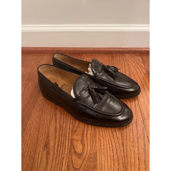 Bobbies Mens Black Leather Tassel Loafers Size‎ 40 main image 4